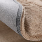 Round High-Pile Rug – Comfy Supreme Beige