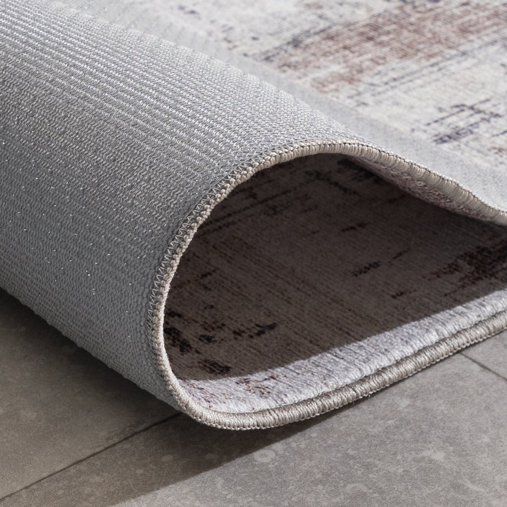 Washable Runner - Domingo Grunge Taupe/Cream