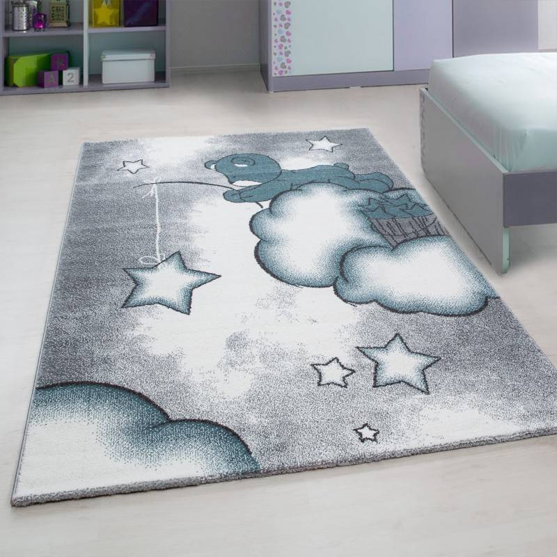 Children's Floor Rug - Anna Bear Blue