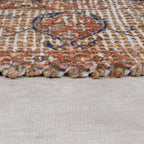 Jute runner - Mauro Vintage Brown/Blue