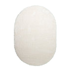 Oval Shaggy Rug - Blaze Cream/White