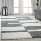 High-pile floor rug - Gala Turquoise