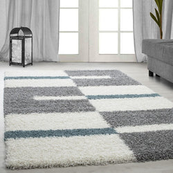 High-pile floor rug - Gala Turquoise