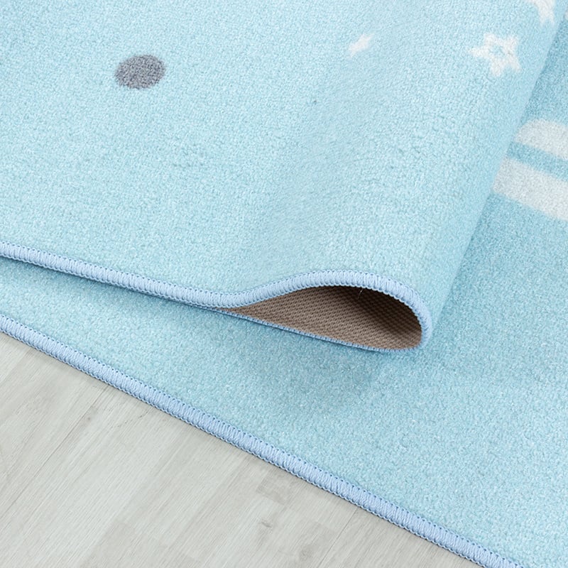 Children's floor rug - Pleun Star Blue