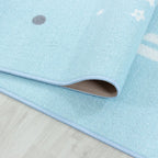 Children's floor rug - Pleun Star Blue