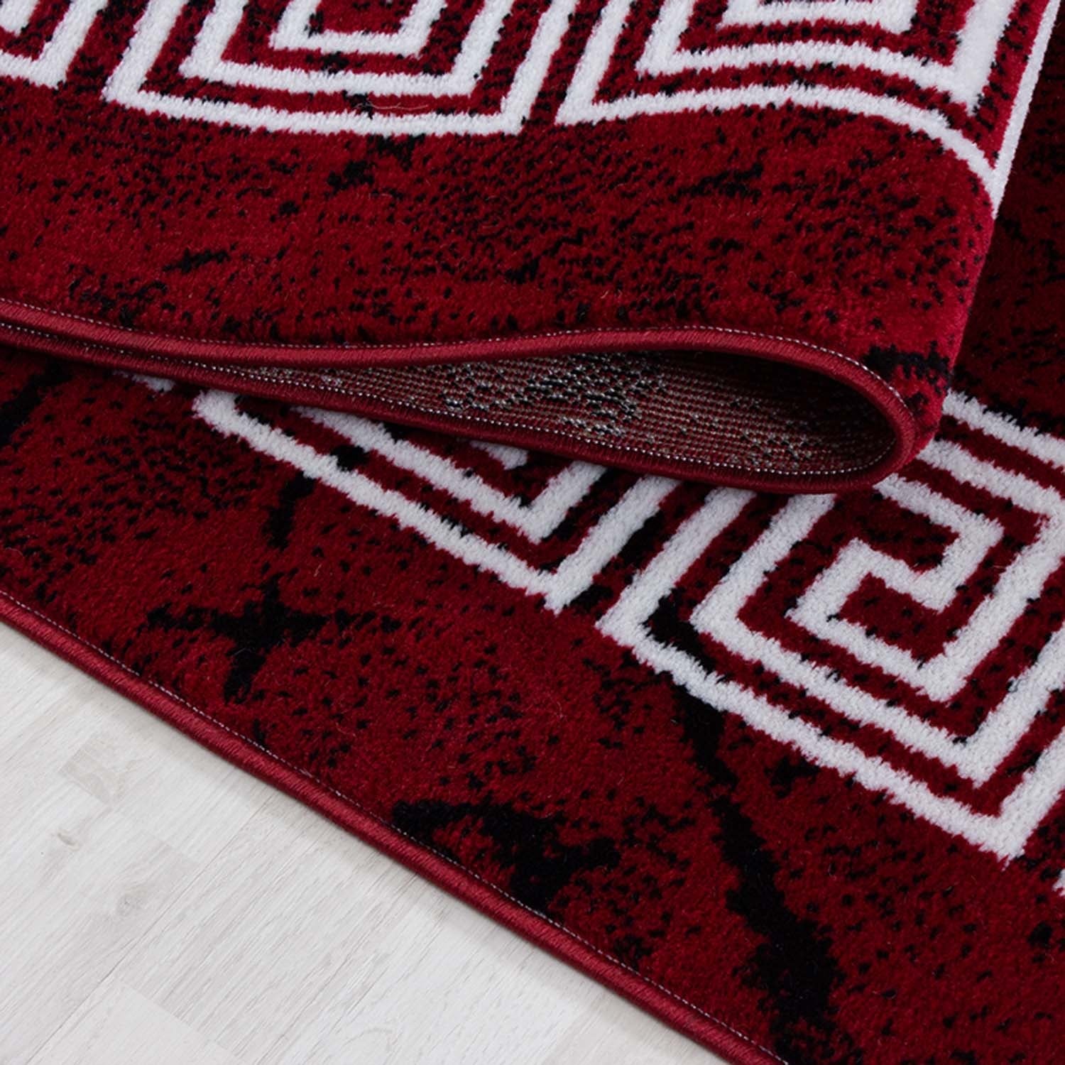 Modern floor rug - Plus Red 8009