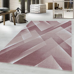 Modern floor rug - Streaky Lines Pink
