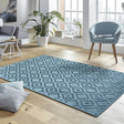Viscose Floor rug - Shine Iris Blue