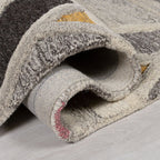 Graphic floor rug - Mado River Grey