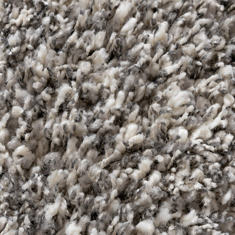 Round shaggy rug - Yves Light Grey