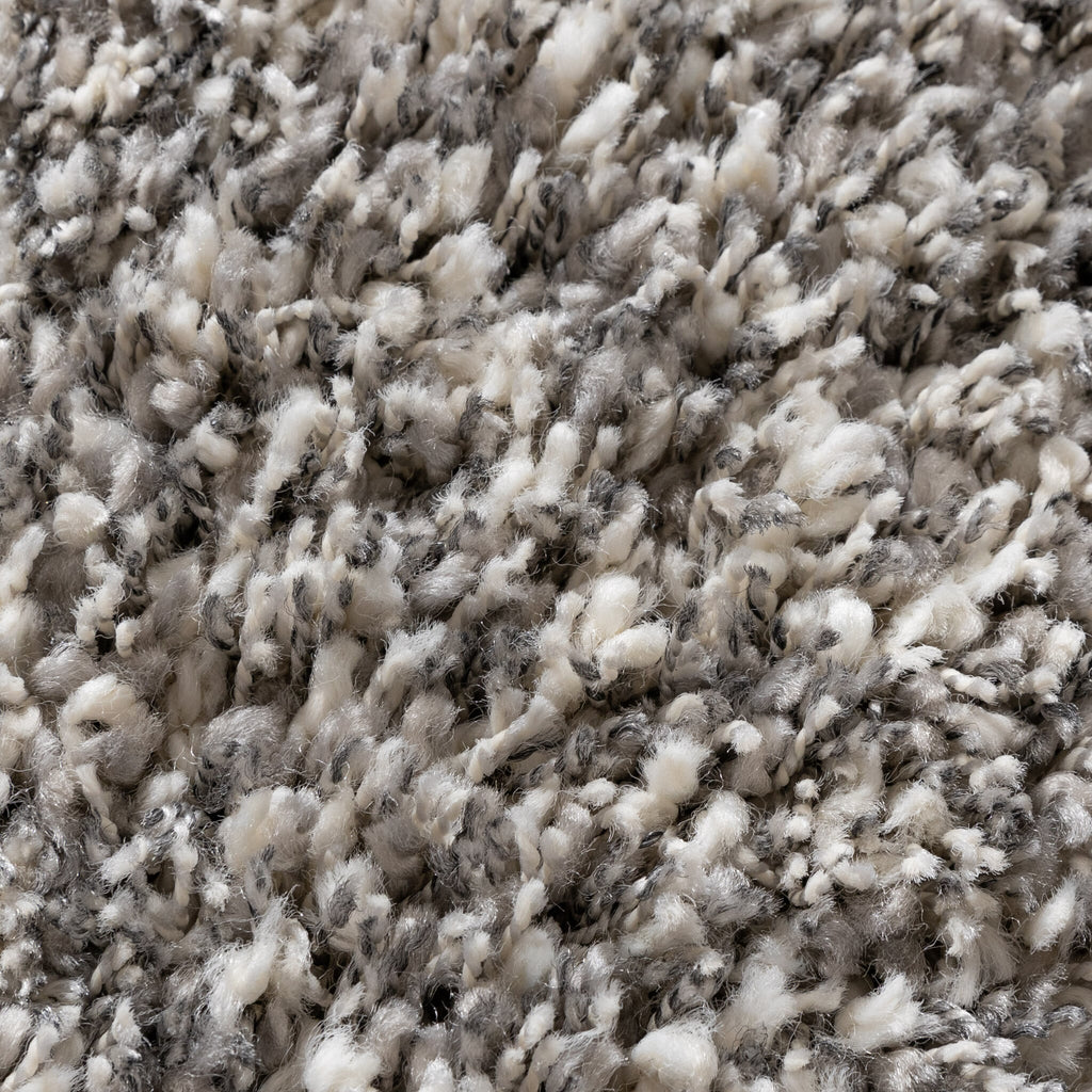 Round shaggy rug - Yves Light Grey