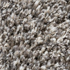 Round shaggy rug - Yves Light Grey