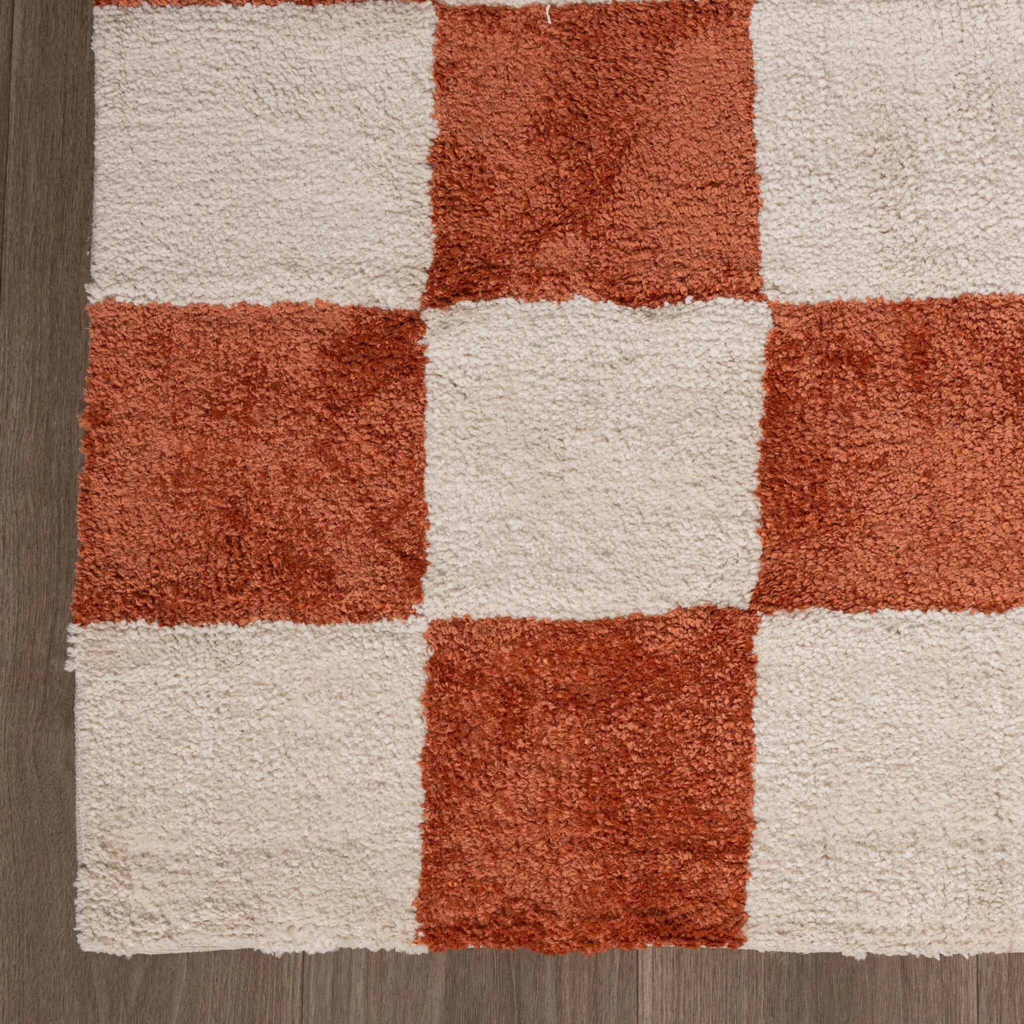 Checkerboard Rug - Blox Terracotta
