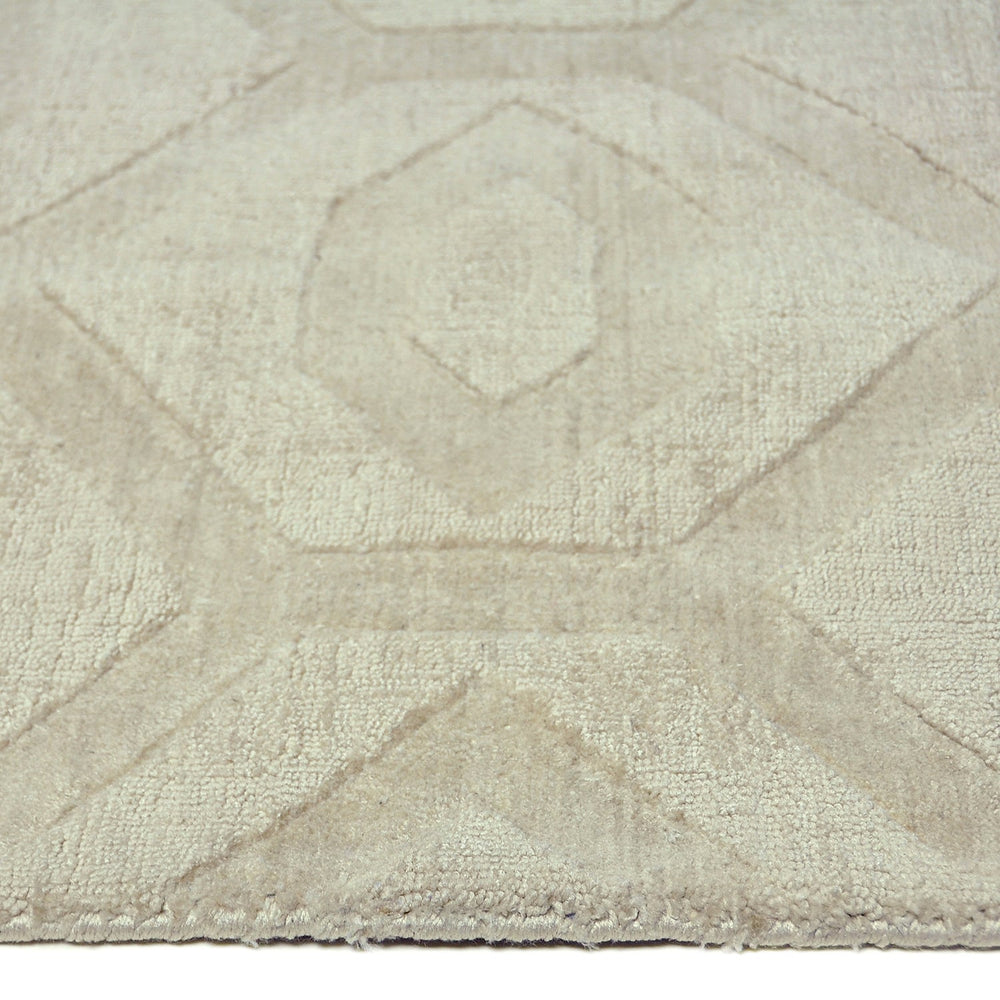 Geometric floor rug - Hermine Ivory
