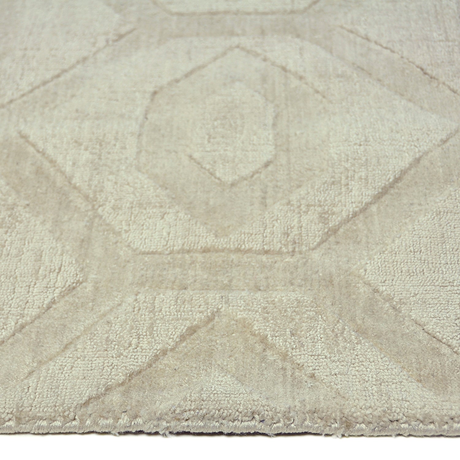 Geometric floor rug - Hermine Ivory