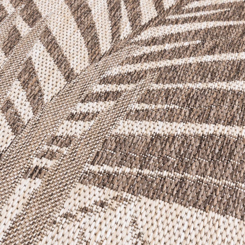 Round Outdoor Rug - Tiga Palm Taupe
