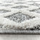 Round Scandinavian Floor Rug - Pitea Knot Grey/Cream