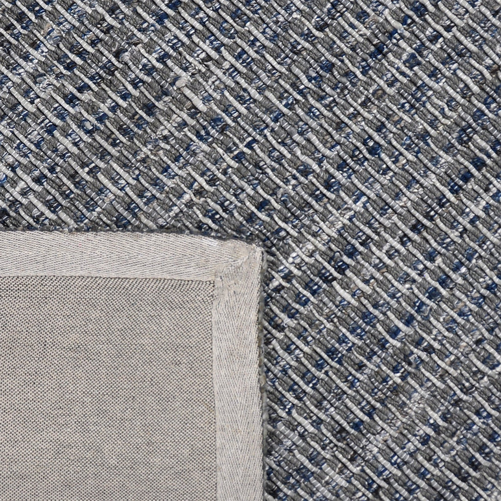 Flat woven floor rug - Henri Blue