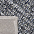 Flat woven floor rug - Henri Blue