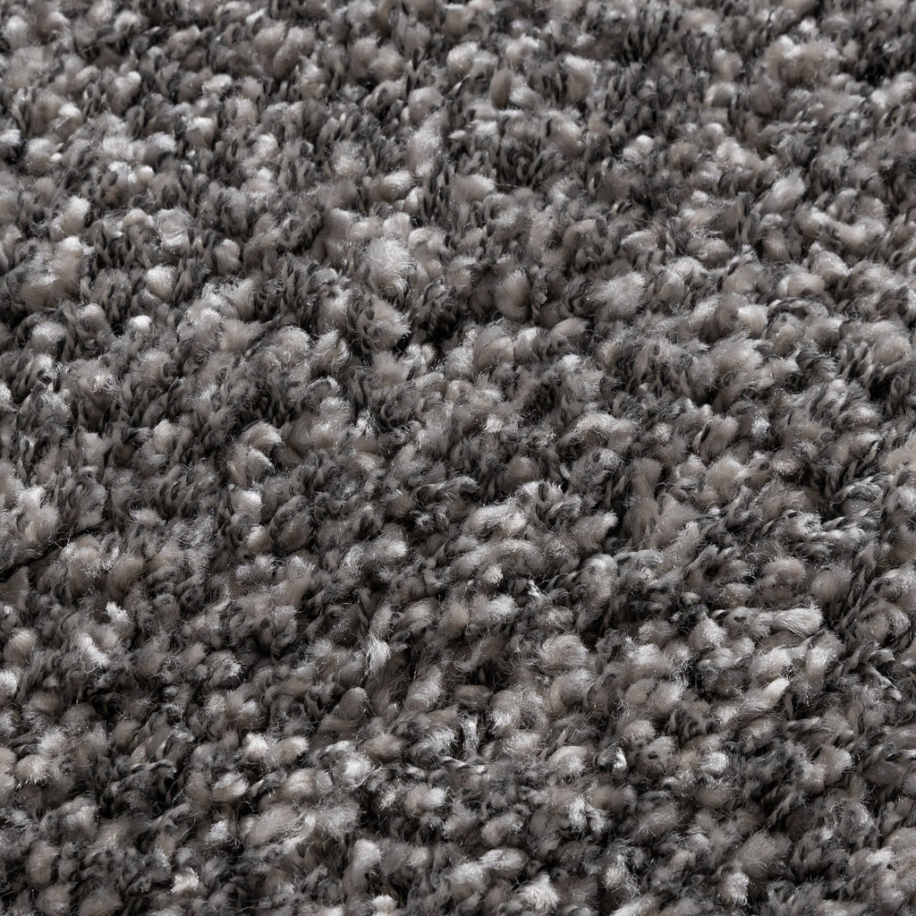 Round high-pile rug - Yves Grey