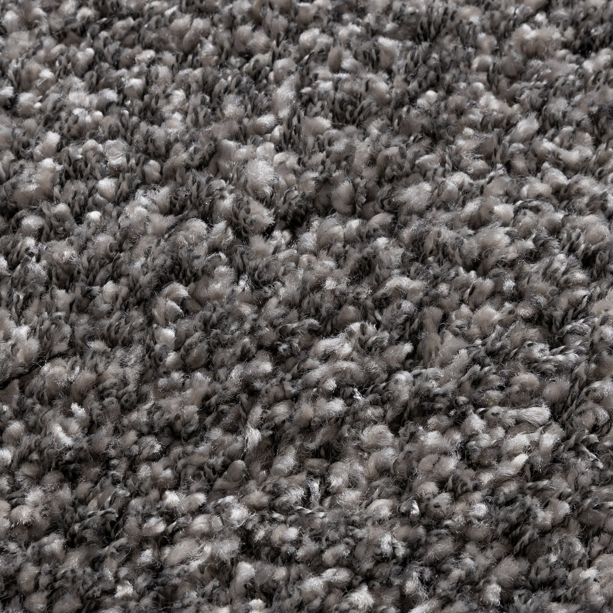 Round high-pile rug - Yves Grey