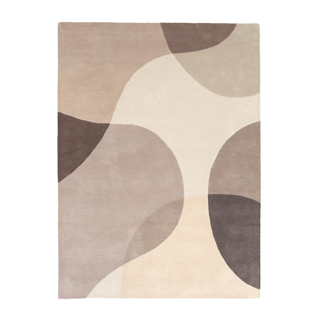 Wool Abstract Rug - Clarice Brown/Beige