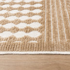 Washable Rug - Dunya Geo Beige/White