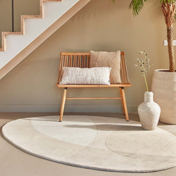 Organic floor rug - Shades White/Cream 100