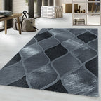 Modern Floor Rug - Streaky Path Black/Grey