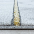 Modern floor rug - Marble Box Grey/Gold