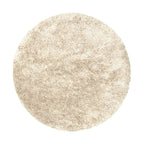Round Shaggy Rug - Grace White