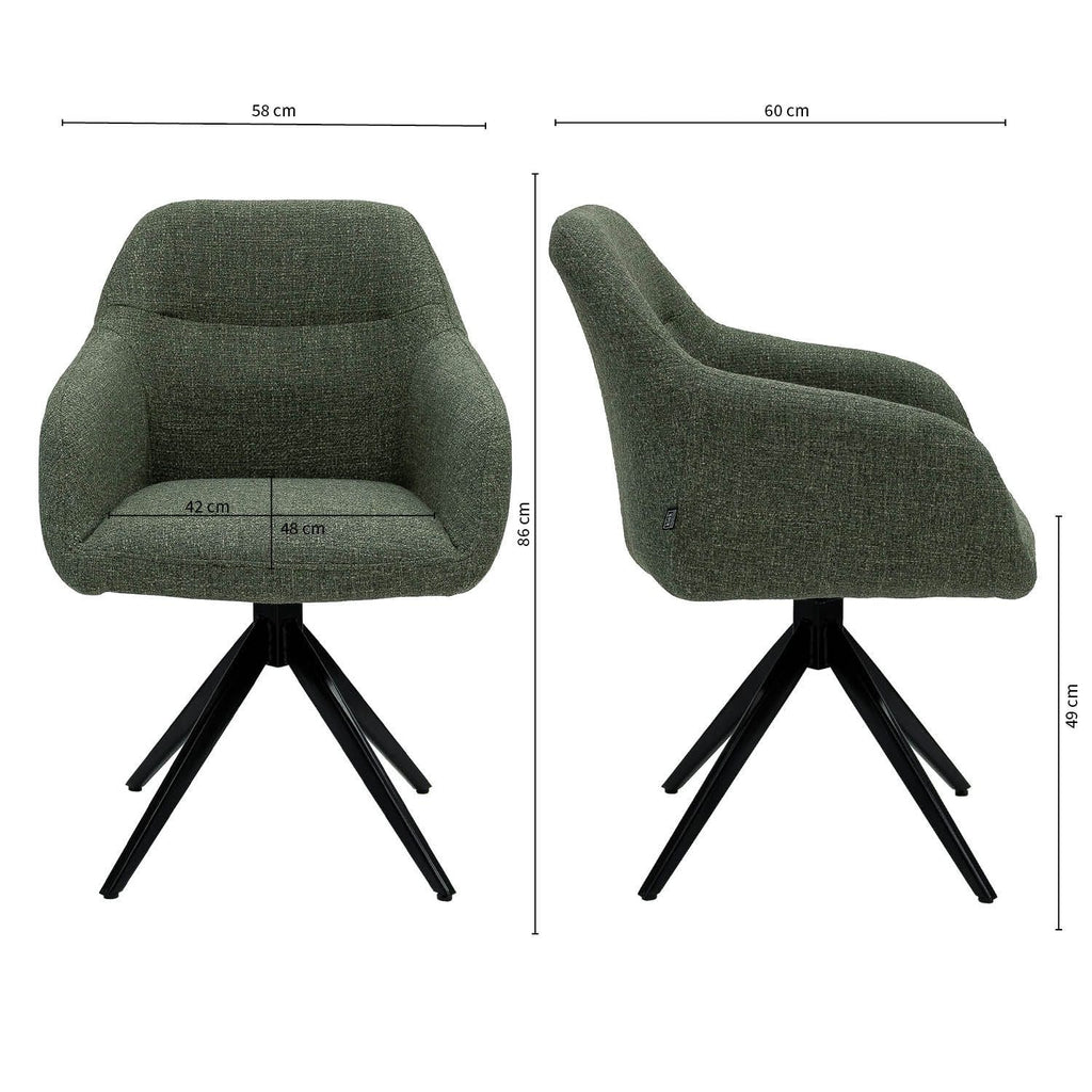 Swivel Chair - Rafi Green