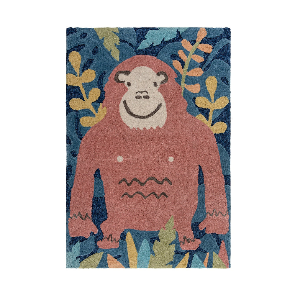 Children's floor rug - Zesto Jungle Multicolor