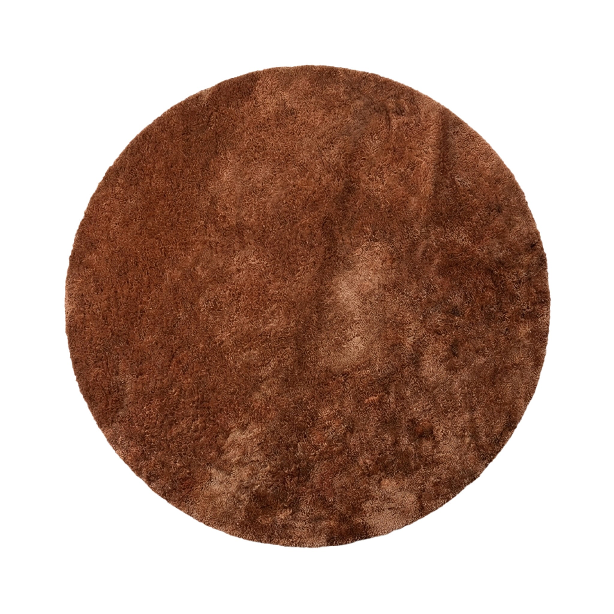 Round washable rug - Clean Rust