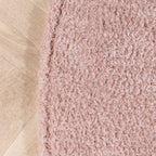 Soft round rug - Teddy Pink