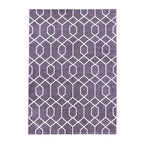 Retro floor rug - Stencil Purple/White