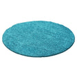 Round High-Pile Floor Rug - Life Turquoise