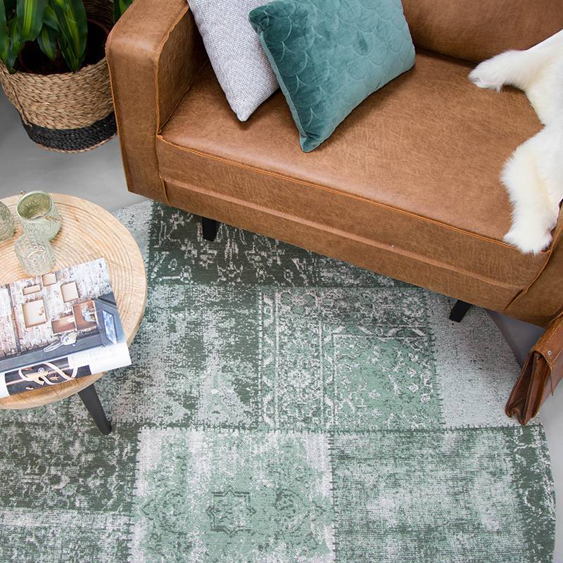 Round Patchwork Rug - Dreams Green