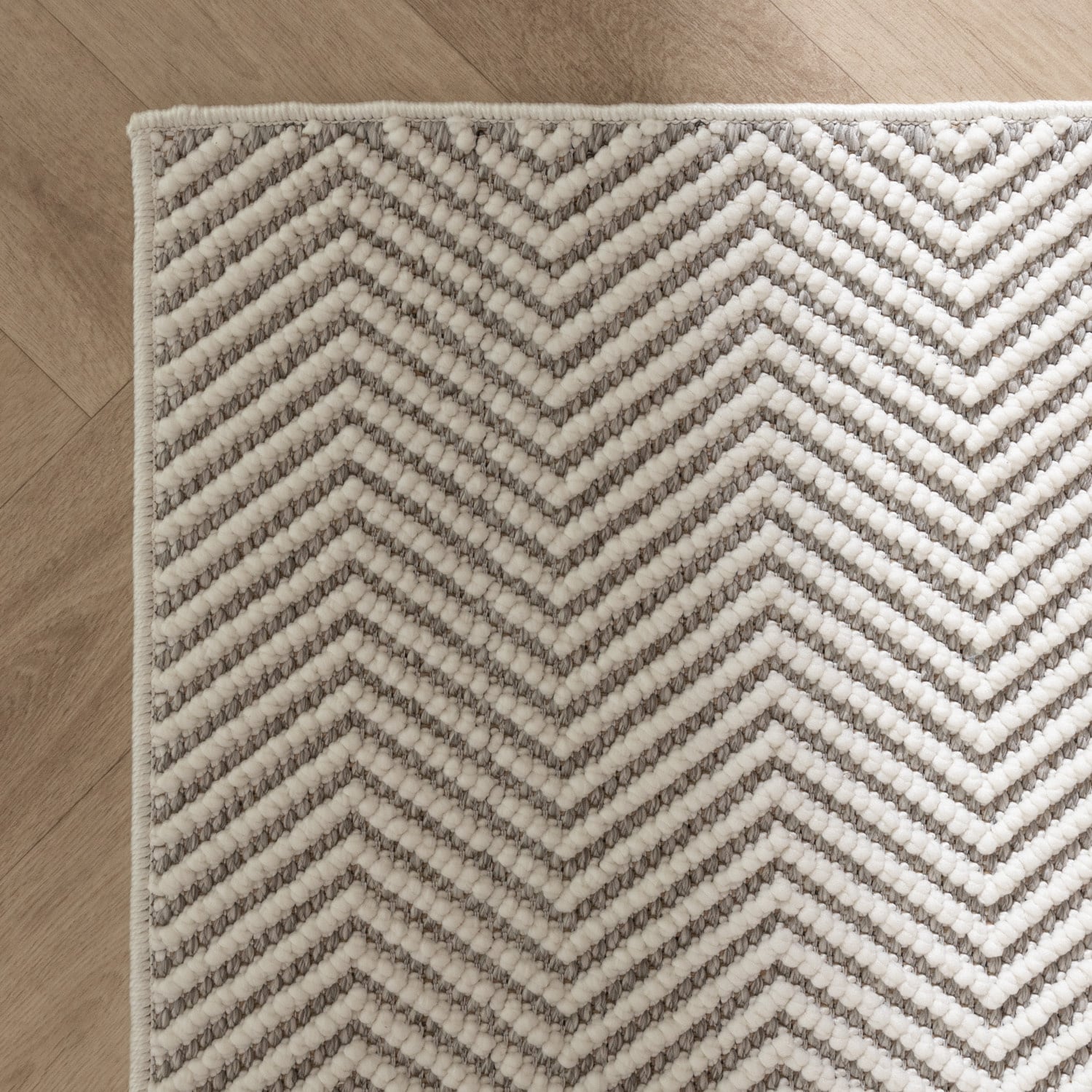 Sustainable floor rug - Lorre Lines Cream/Grey