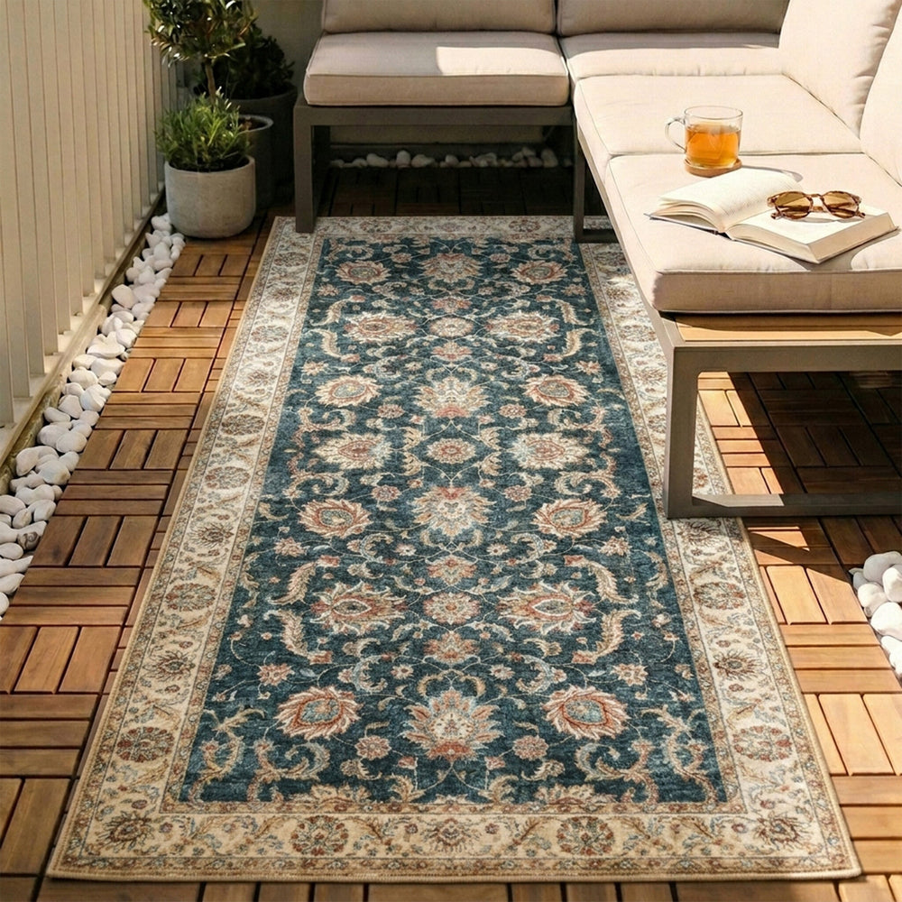 Washable Runner - Domingo Oriental Dark Green