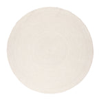 Round Wool Rug - Wise White