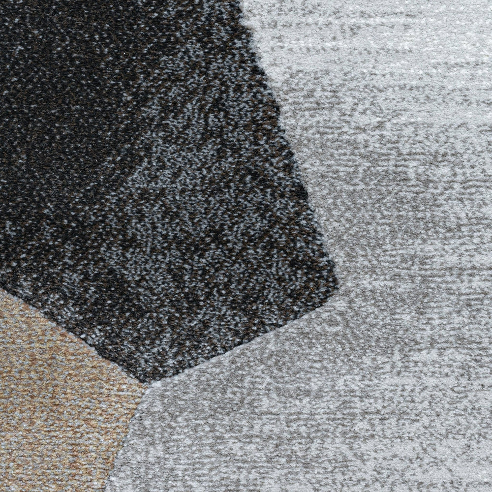 Abstract Floor Rug - Axil Brown/Black 9293