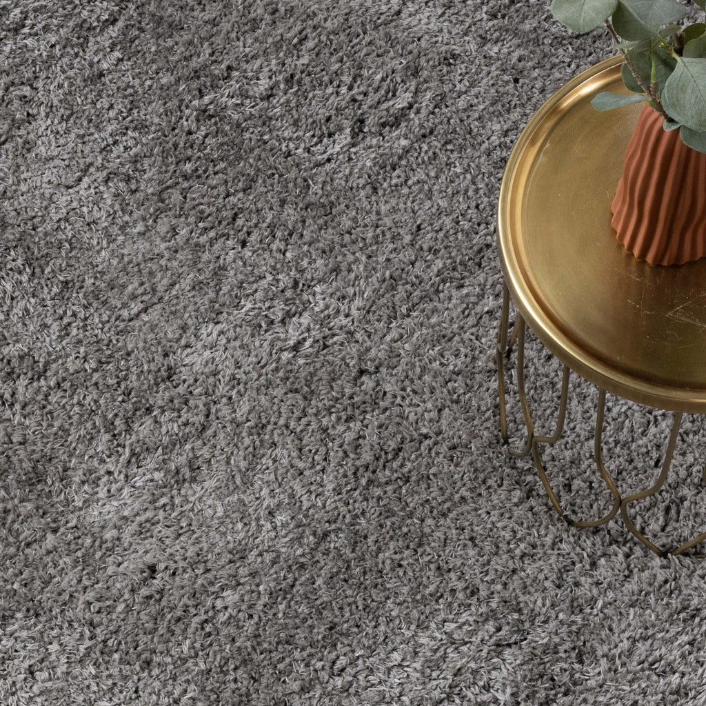 Oval Shaggy Rug - Blaze Grey