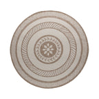 Round Jute Outdoor Rug – Nusa Medallion Beige/Cream