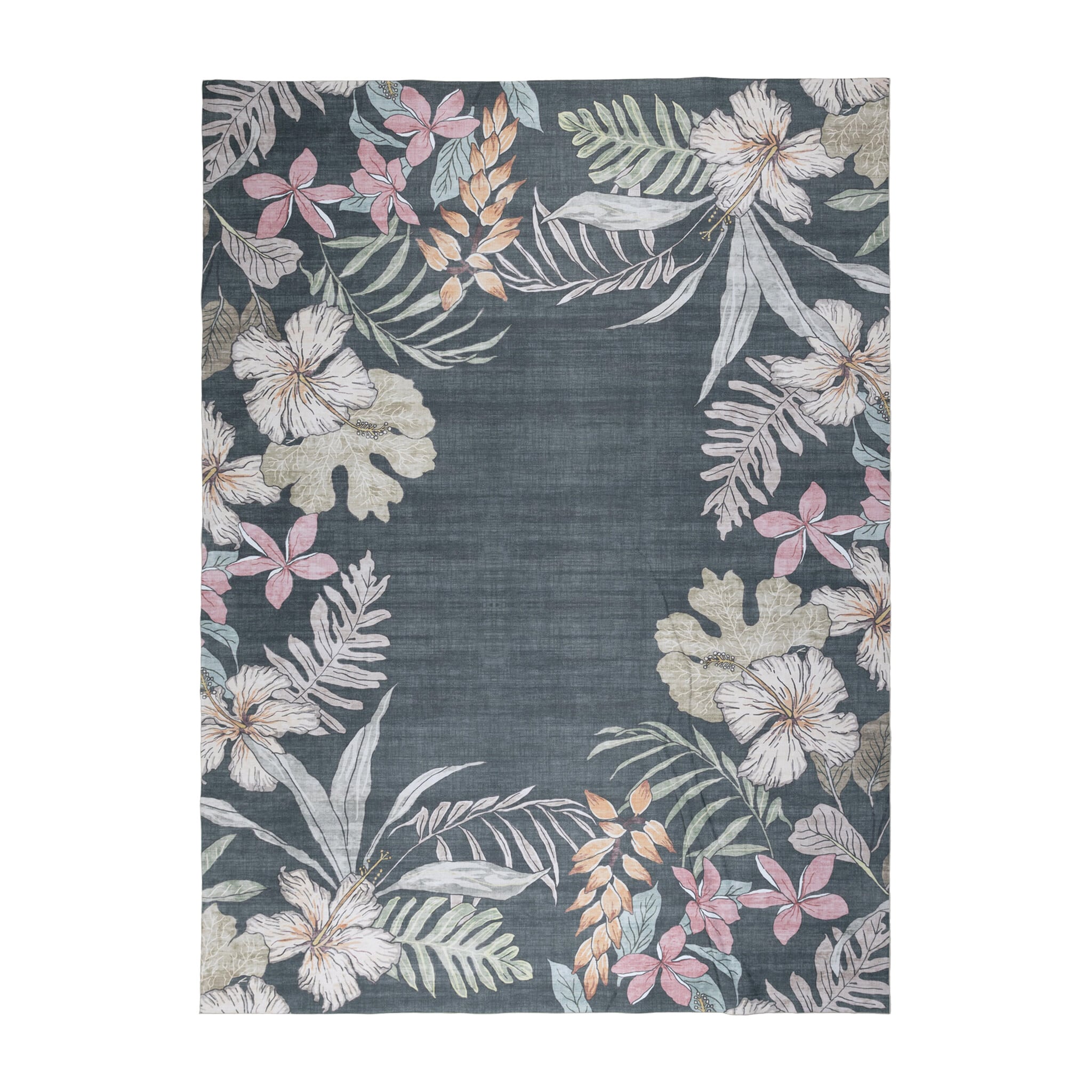 Outdoor rug flowers - Poppy Green