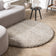 Round shaggy rug - Yves Beige