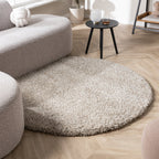 Round shaggy rug - Yves Beige
