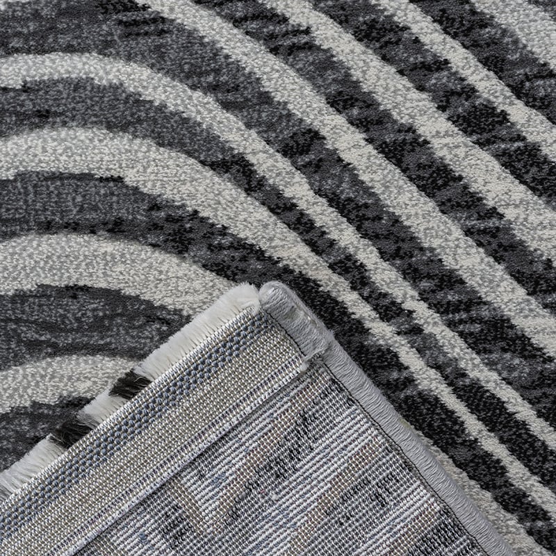 Modern floor rug - Alvie Black 7696