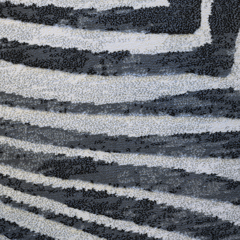 Modern floor rug - Alvie Black 7696