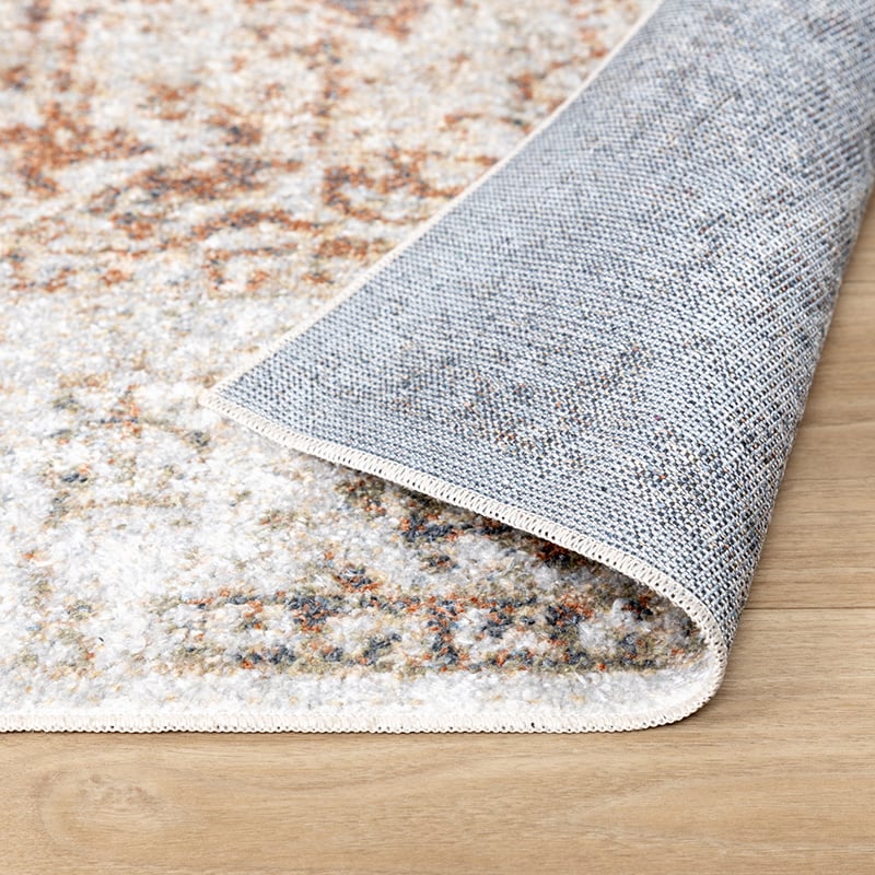 Washable Rug - Nova Medallion Light Grey